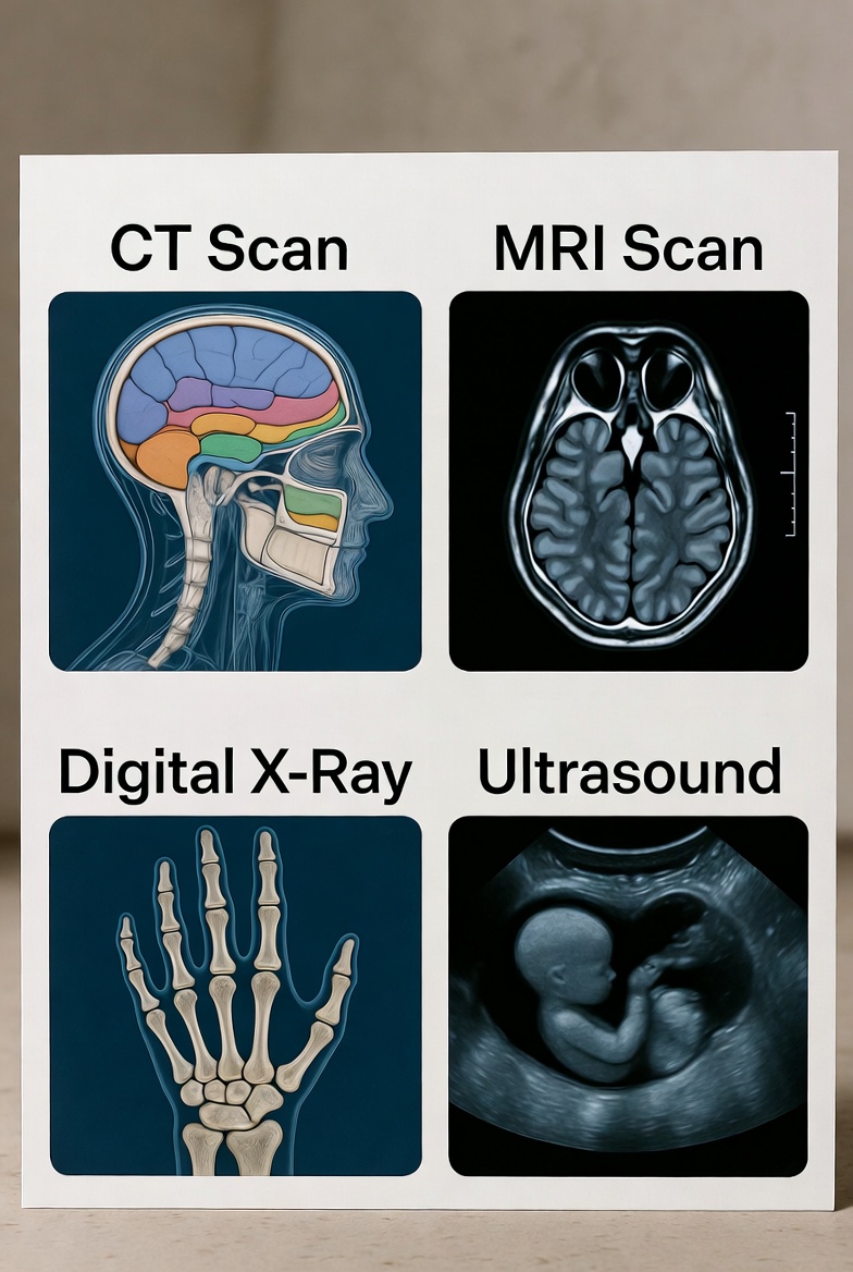 Your Body’s Inner Light: A Simple Guide to CT vs. MRI vs. Ultrasound vs. X-Ray