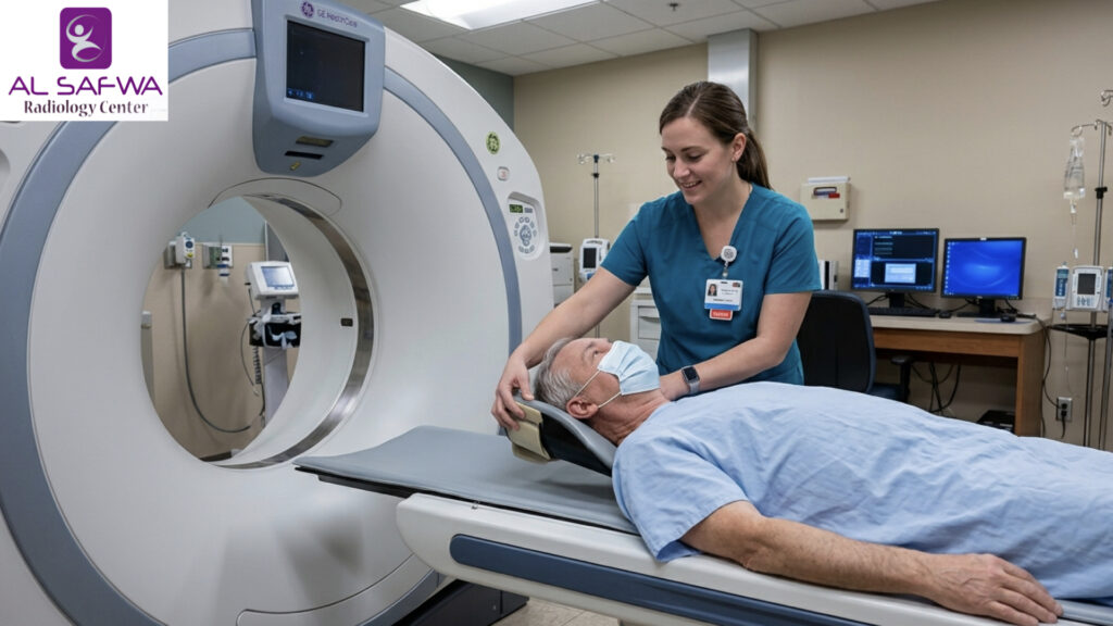 Patient prepared for Coronary Ct angiography